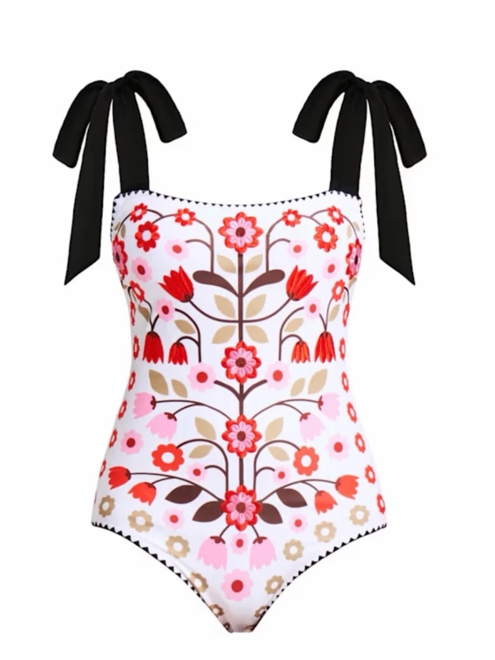Jessie Zhao New York Floral Symphony Embroidered Swimsuit